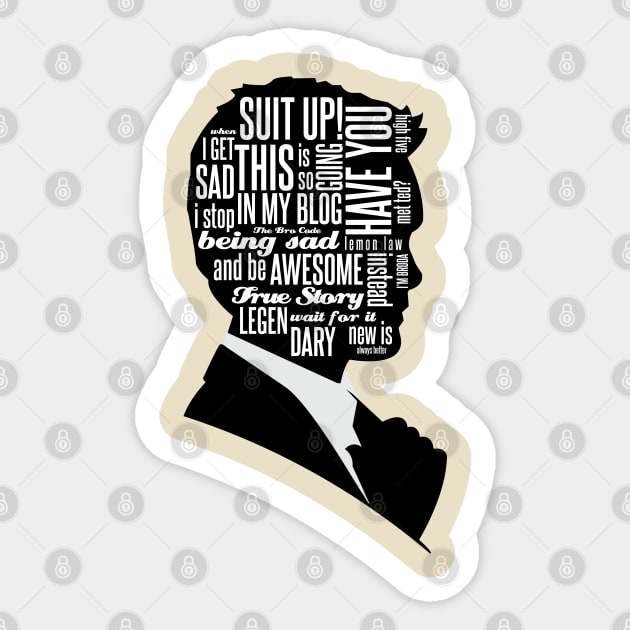 Barney Stinson Quotes Sticker by Meta Cortex